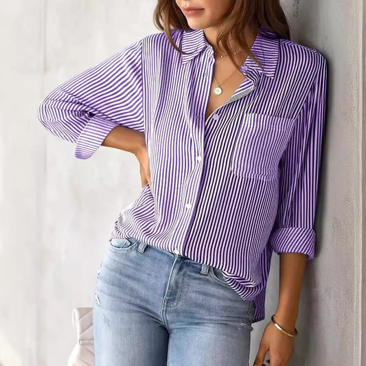 Loose casual long-sleeved shirt