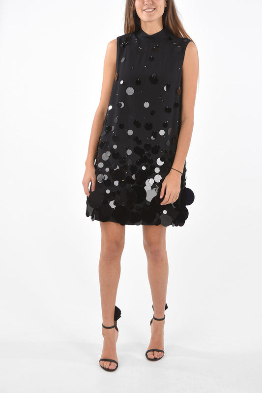 Chic Sleeveless Sequined Dress