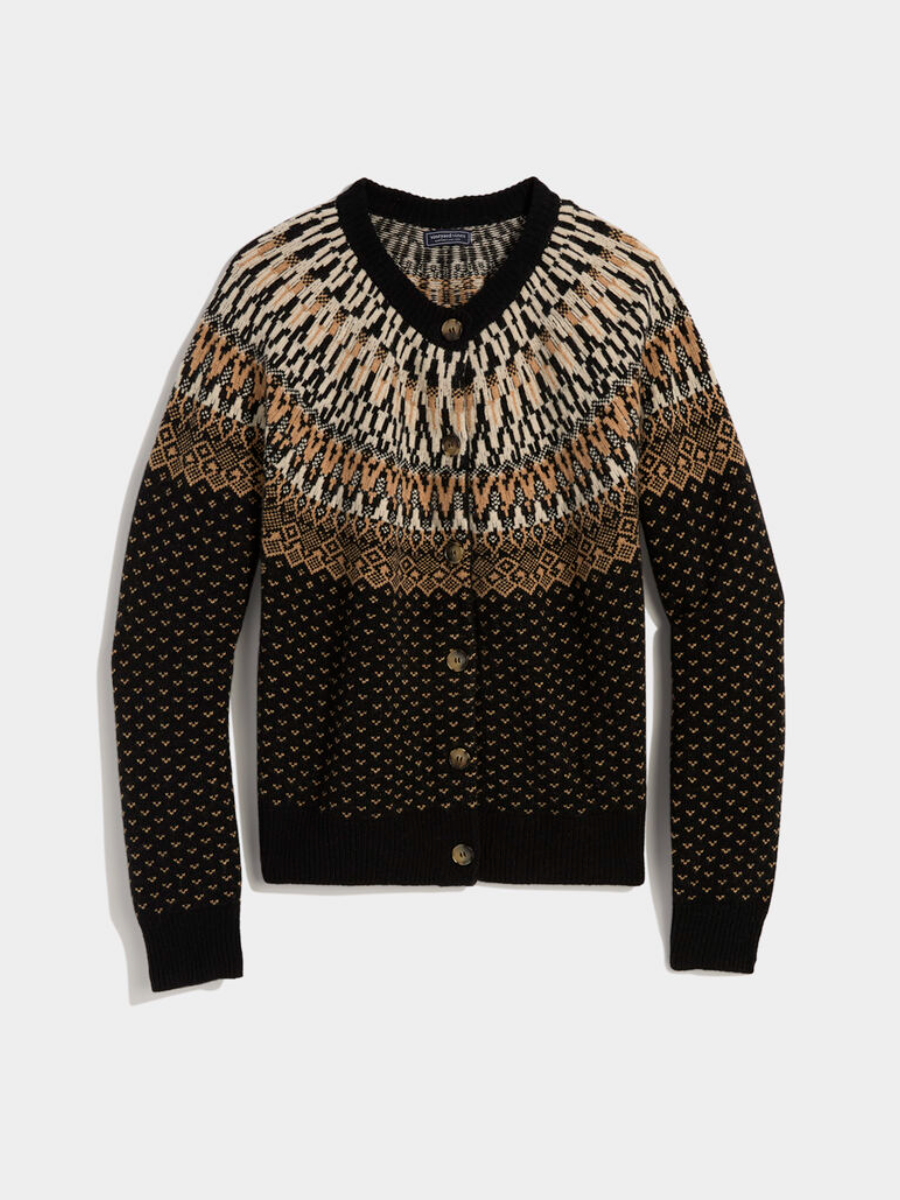 Wool Blend Fair Isle Cardigan