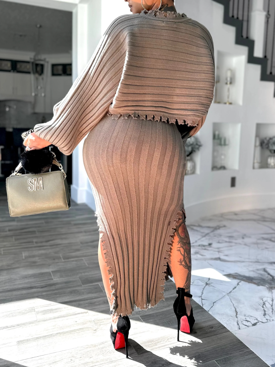 Knitted 2pc Dress Set