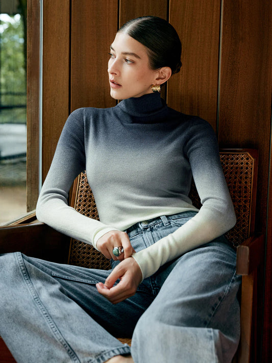 Wool-Blend Slim Knit Top