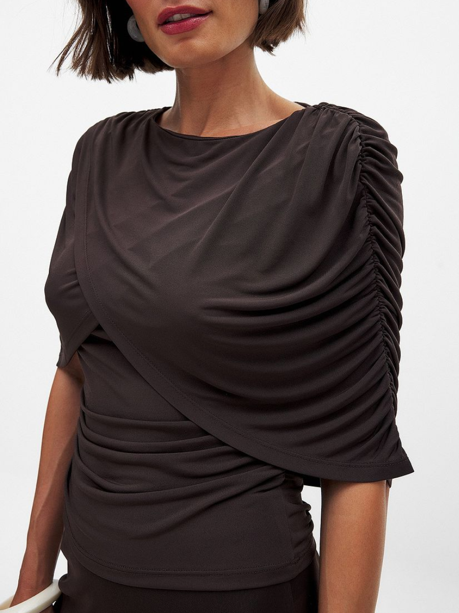 Draped Overlap Cape Top