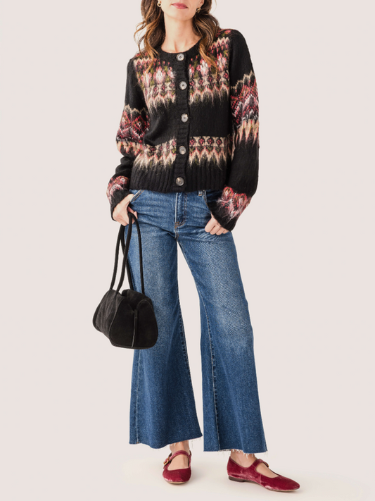 Icelandic Fuzzy Knit Cardigan