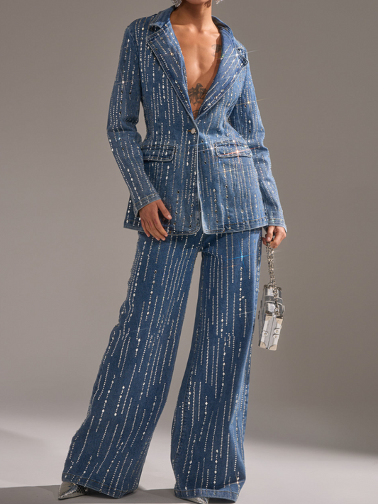 The Sequin Denim Suit