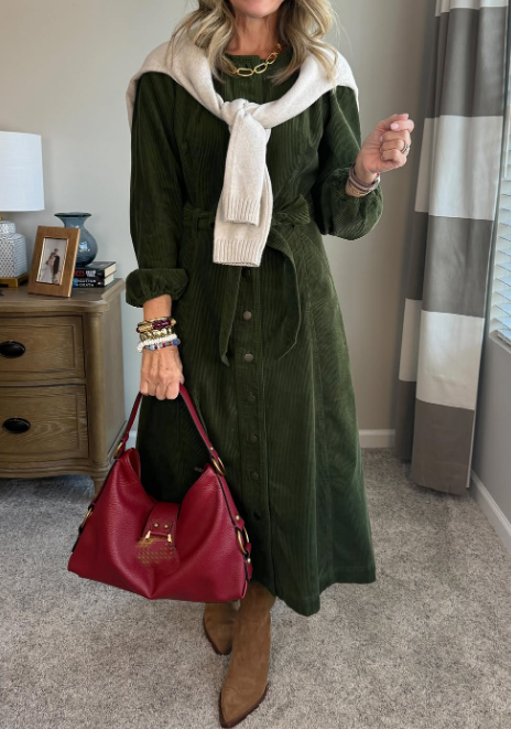 Chic Corduroy Dress