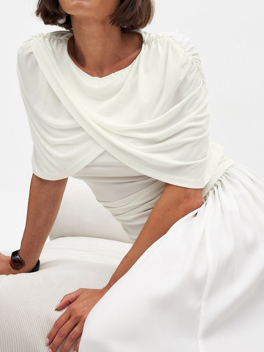 Draped Overlap Cape Top