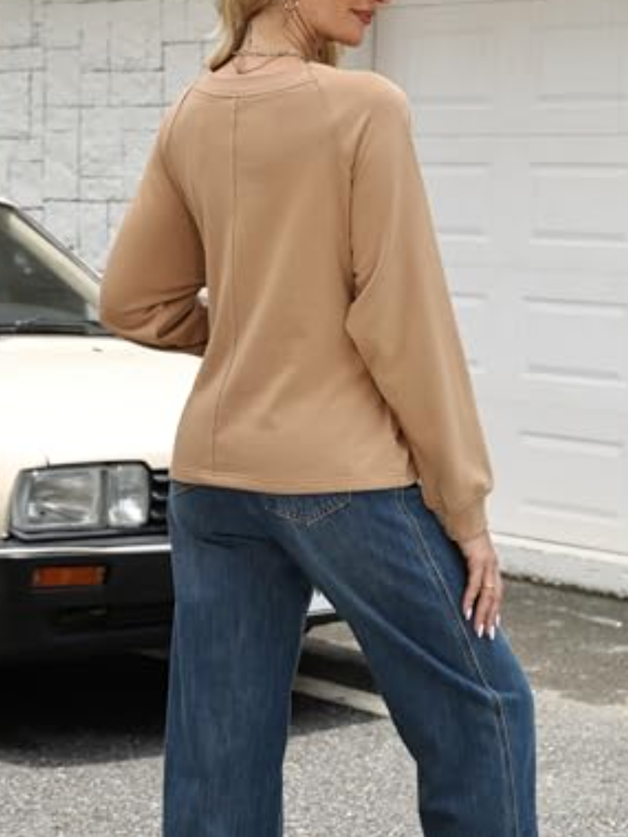 Crewneck Tie Knot Sweatshirt Pullover