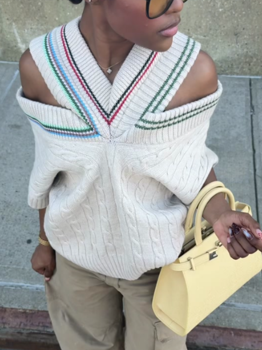 Cable Knit Wool-blend Sweater